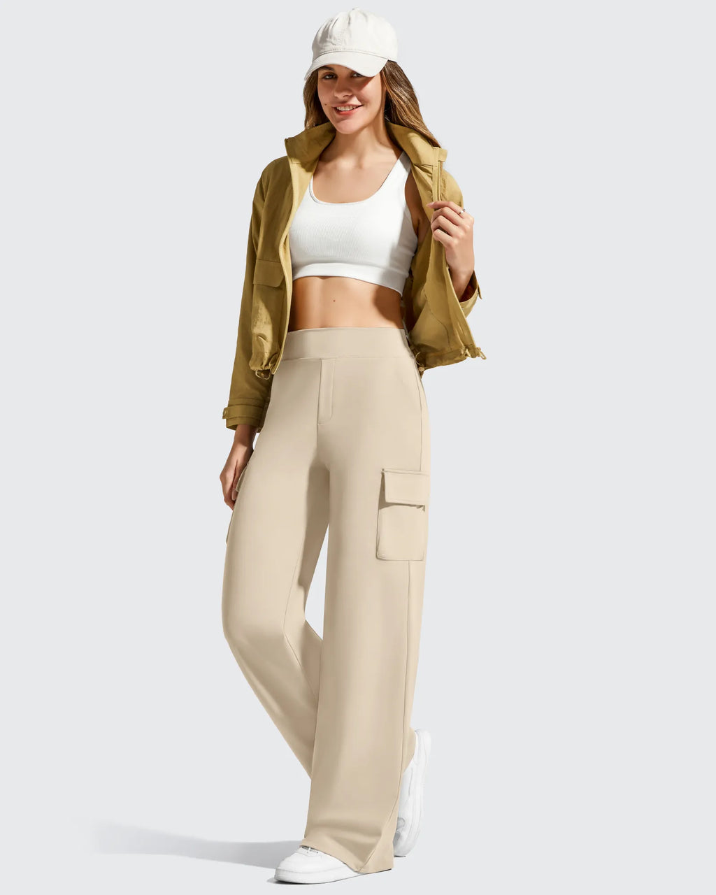 EverGoing High-Waist 4 Pockets Wide Leg Cargo Pants