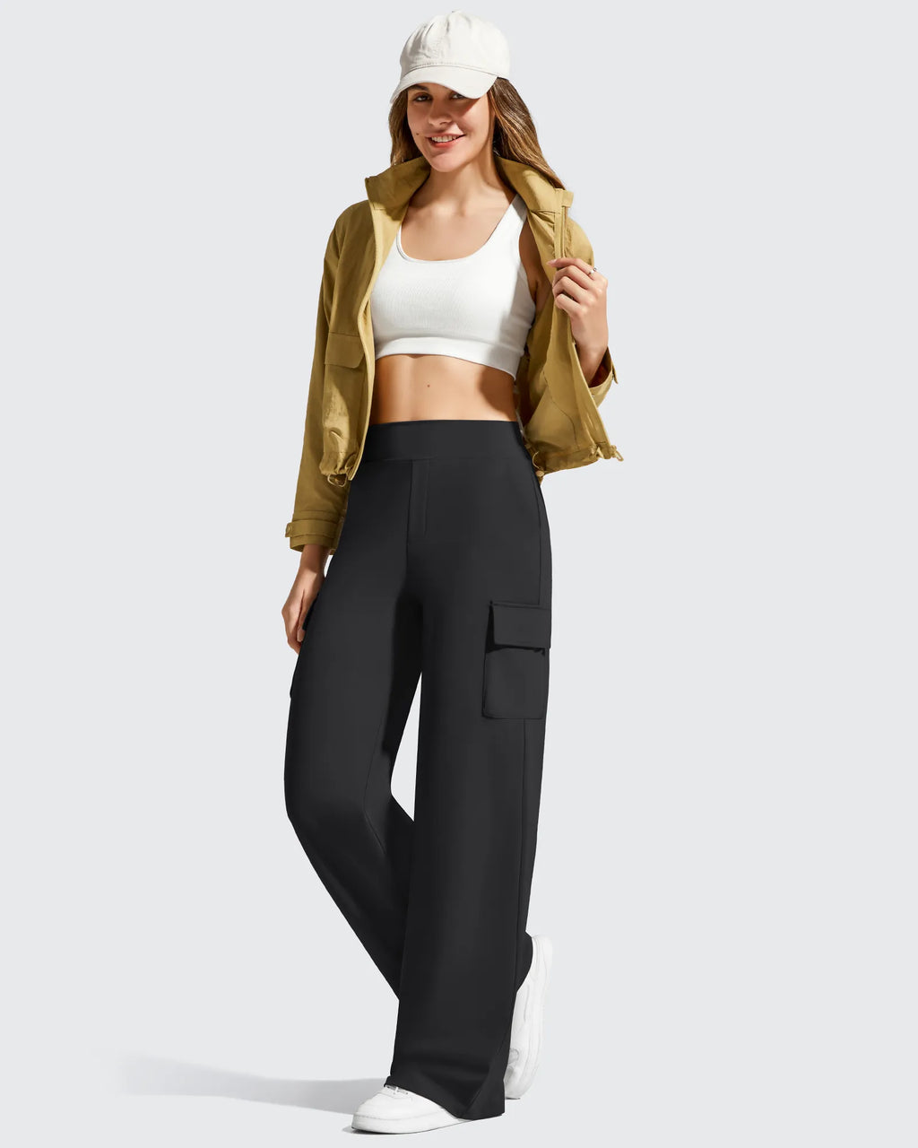 EverGoing High-Waist 4 Pockets Wide Leg Cargo Pants