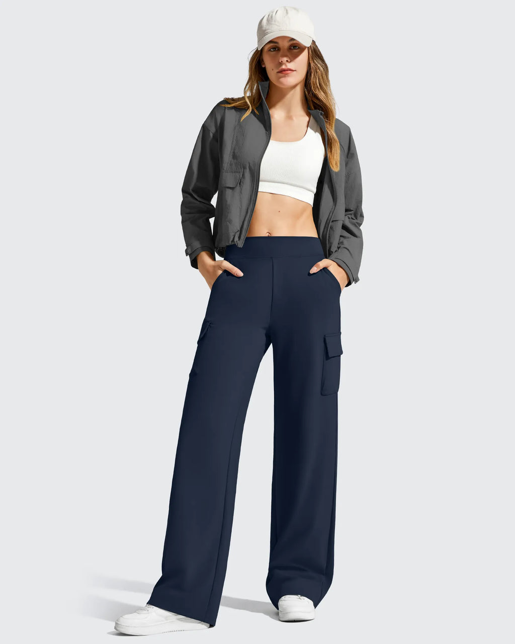 EverGoing High-Waist 4 Pockets Wide Leg Cargo Pants