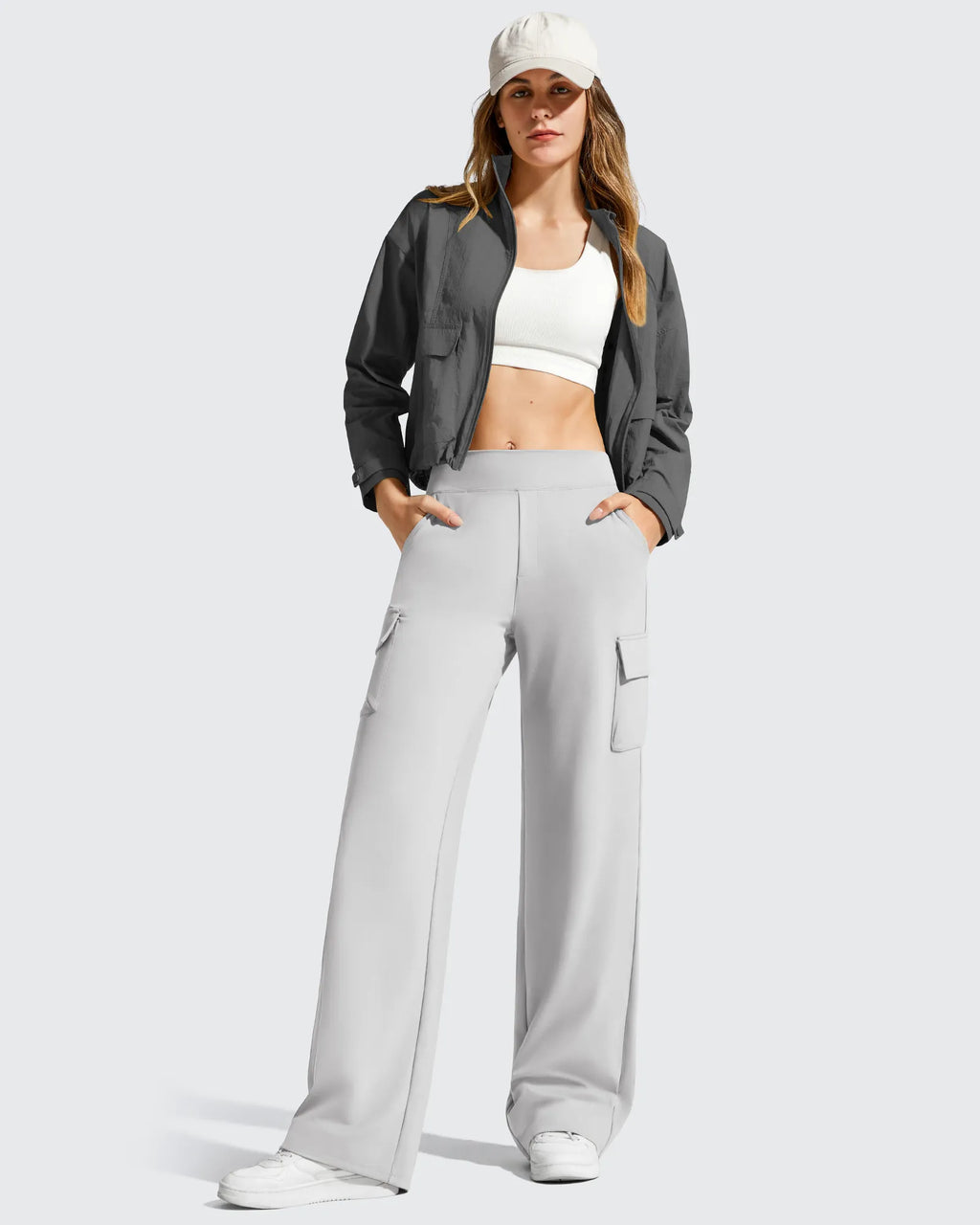 EverGoing High-Waist 4 Pockets Wide Leg Cargo Pants