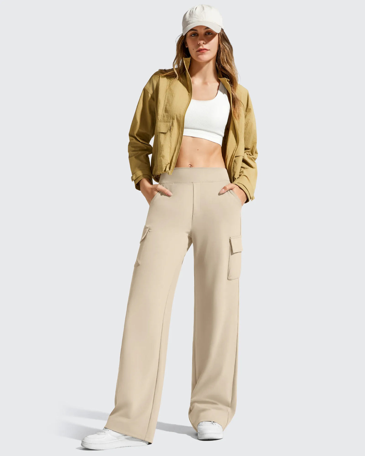 EverGoing High-Waist 4 Pockets Wide Leg Cargo Pants