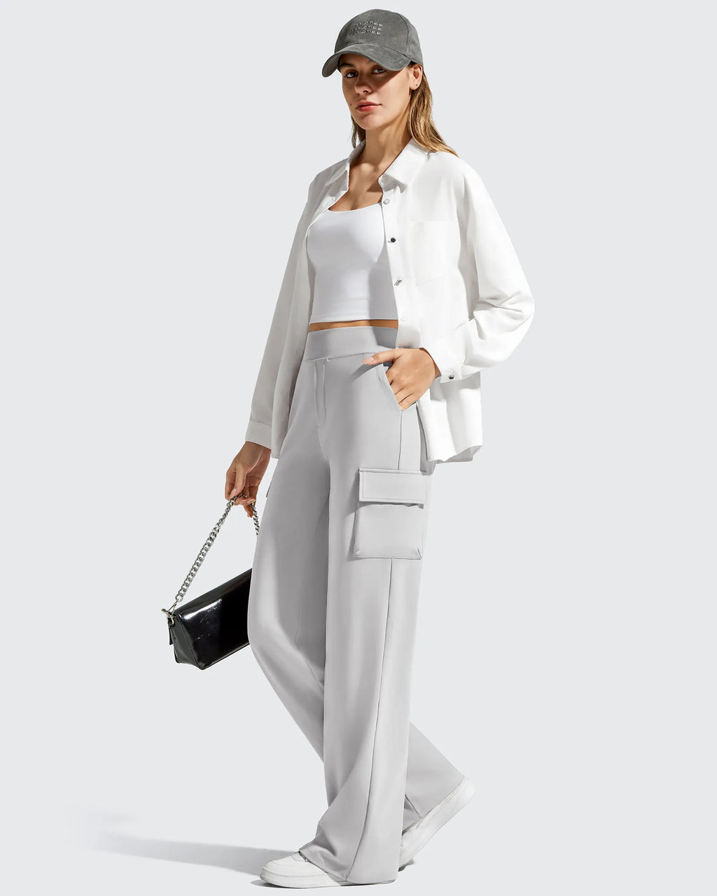 EverGoing High-Waist 4 Pockets Wide Leg Cargo Pants