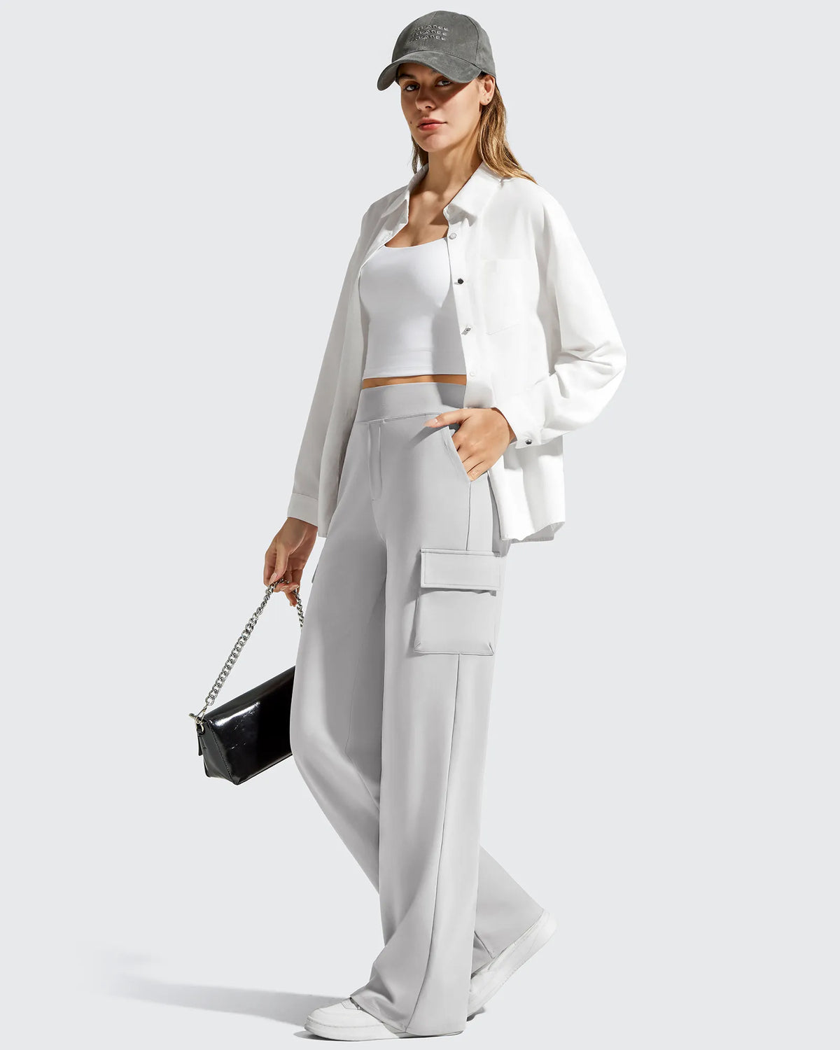 EverGoing High-Waist 4 Pockets Wide Leg Cargo Pants