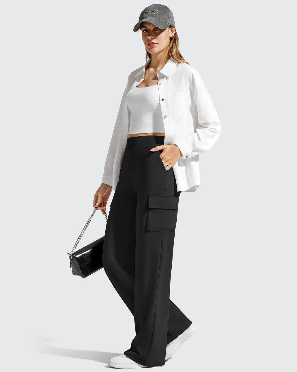EverGoing High-Waist 4 Pockets Wide Leg Cargo Pants