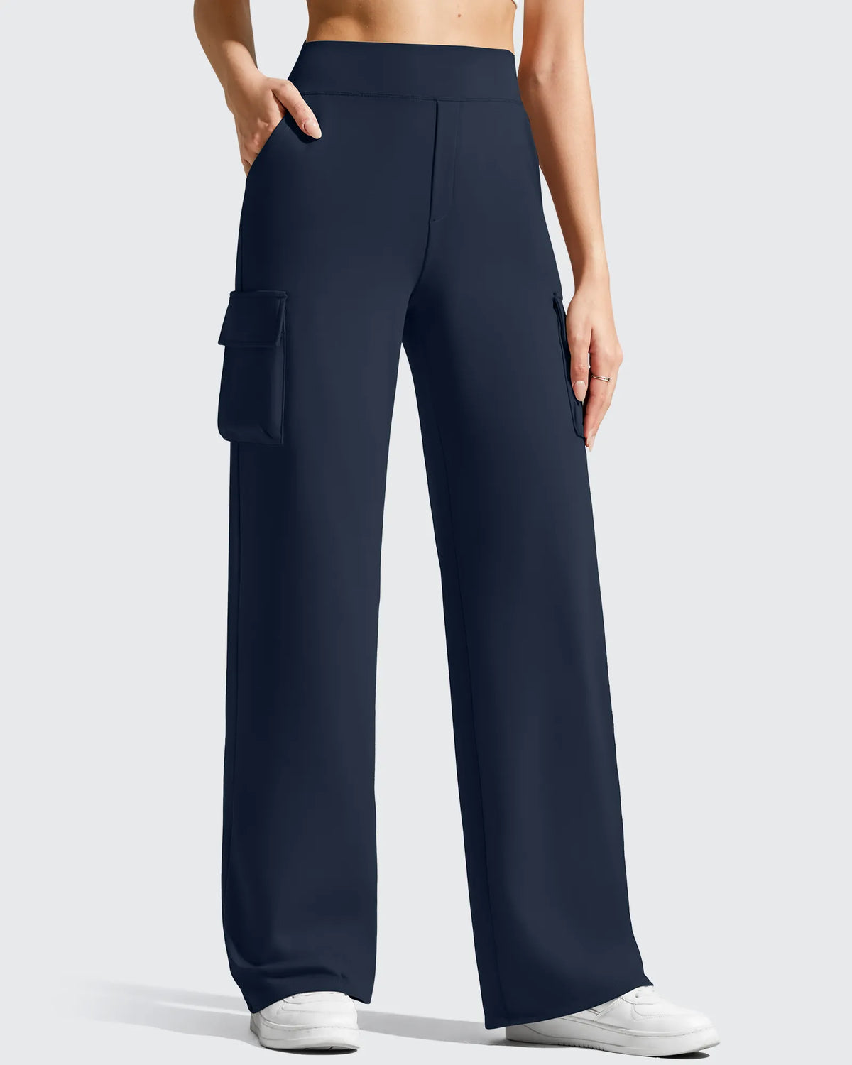 EverGoing High-Waist 4 Pockets Wide Leg Cargo Pants