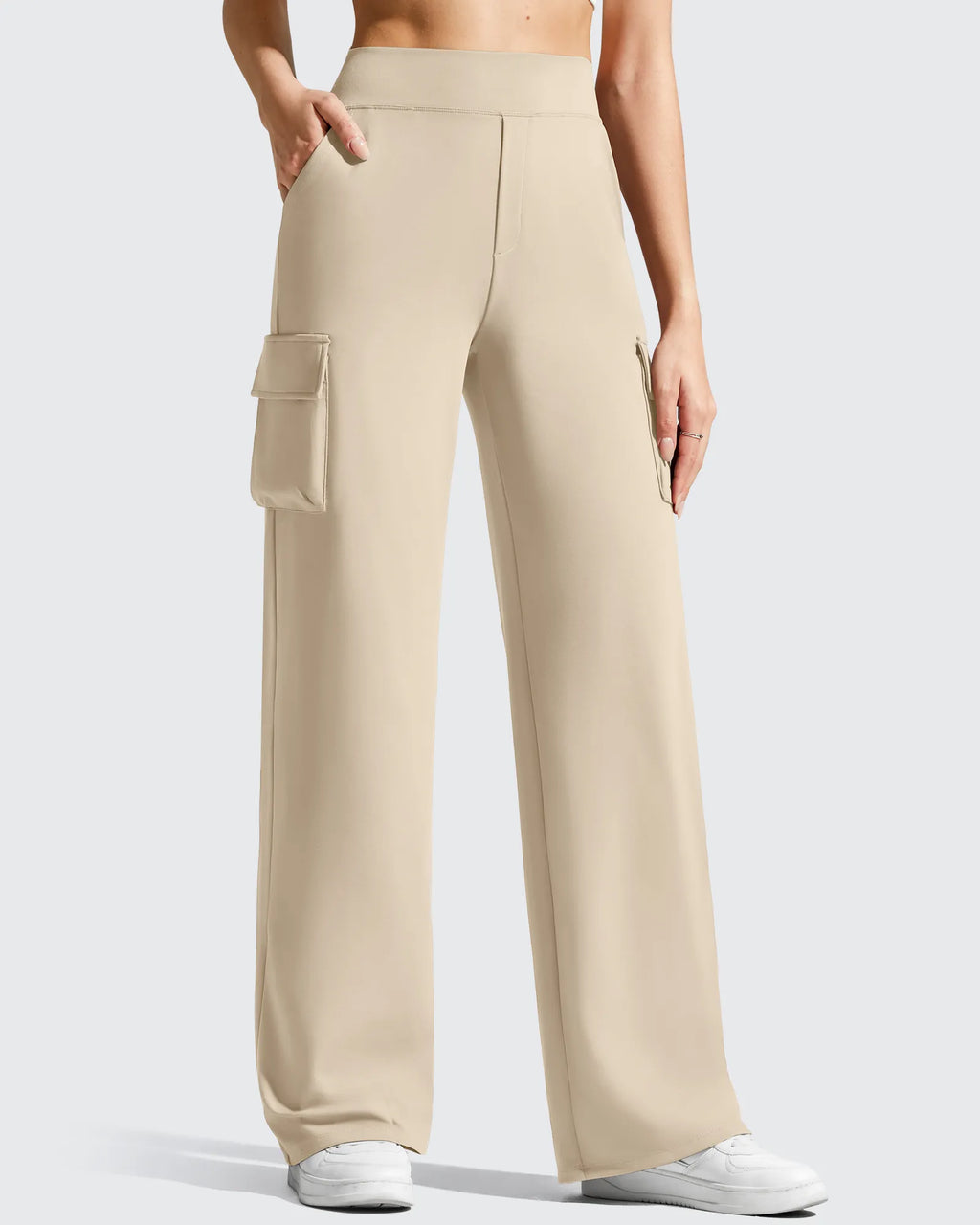 EverGoing High-Waist 4 Pockets Wide Leg Cargo Pants