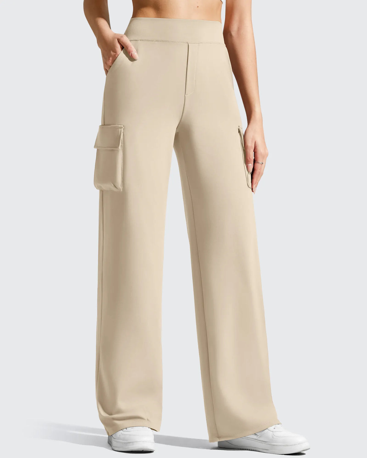 EverGoing High-Waist 4 Pockets Wide Leg Cargo Pants
