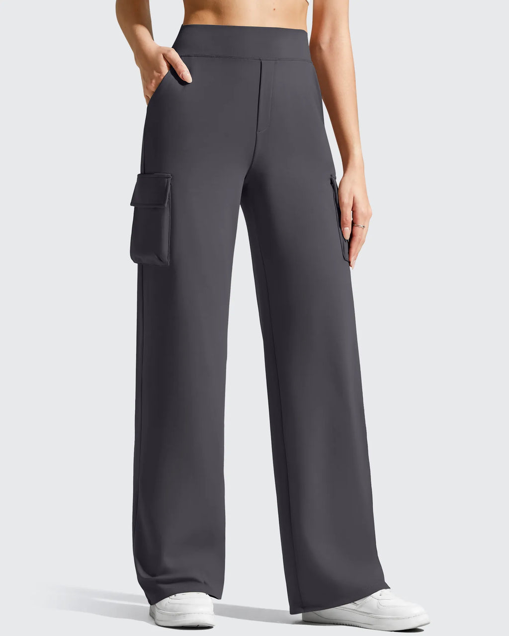 EverGoing High-Waist 4 Pockets Wide Leg Cargo Pants