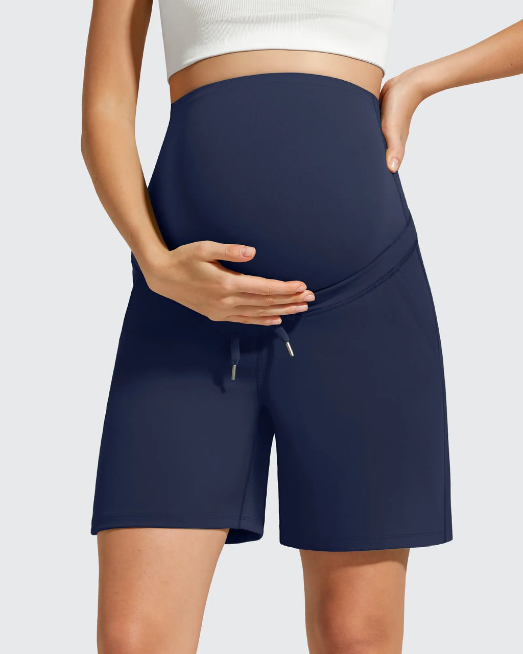 EverGoing Pockets Drawstring Over The Belly Pregnancy Shorts