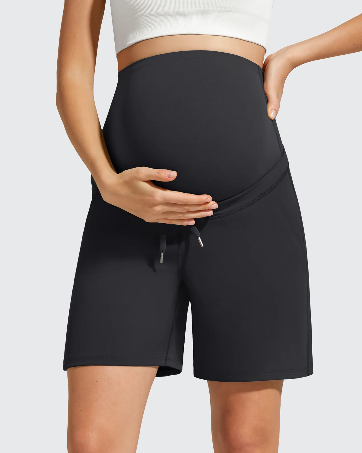 EverGoing Pockets Drawstring Over The Belly Pregnancy Shorts