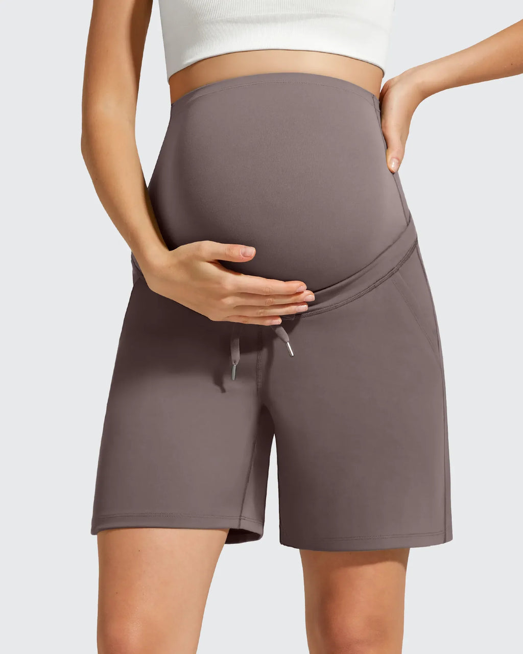 EverGoing Pockets Drawstring Over The Belly Pregnancy Shorts