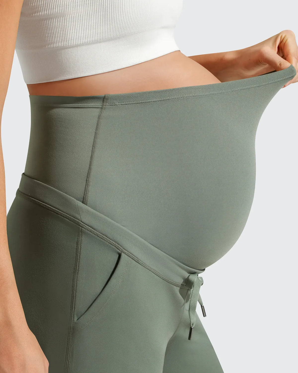 EverGoing Pockets Drawstring Over The Belly Pregnancy Shorts
