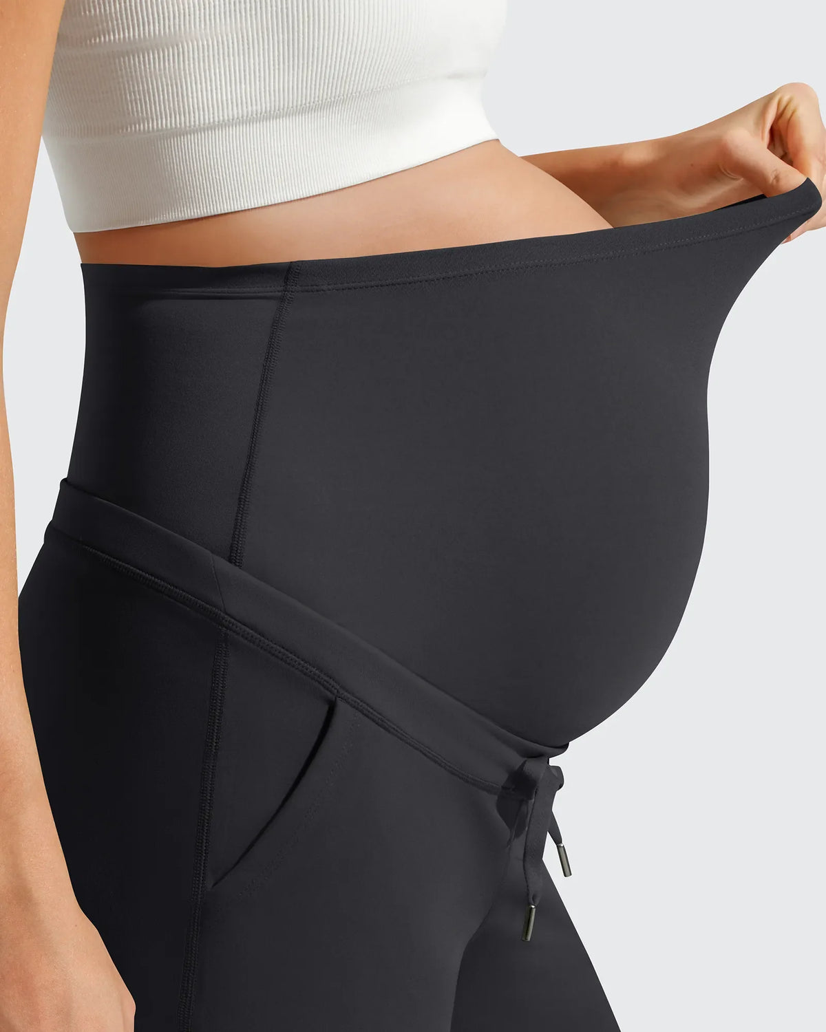 EverGoing Pockets Drawstring Over The Belly Pregnancy Shorts