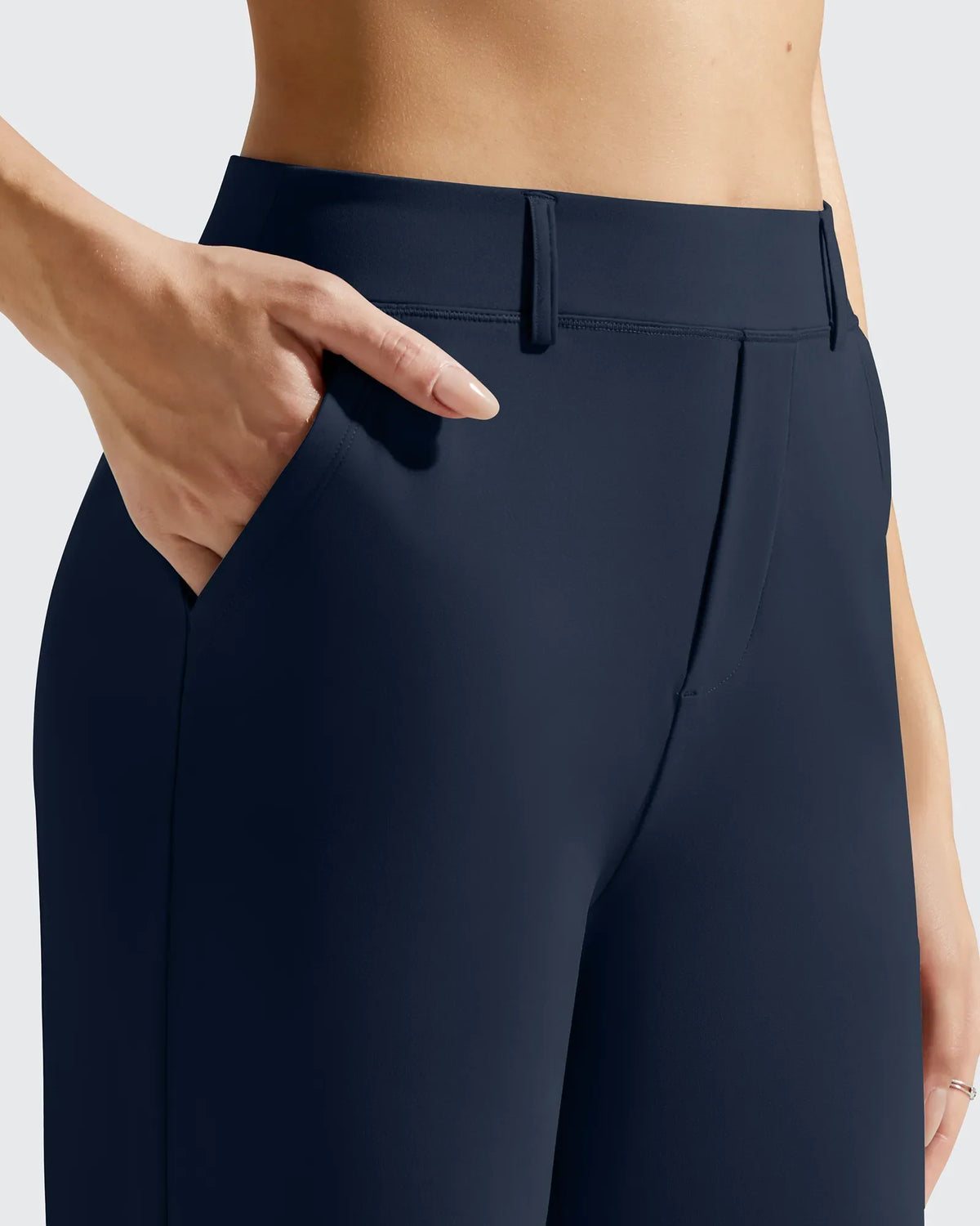 EverGoing Wide Leg  Belt Loops High-Waist Dress Pants