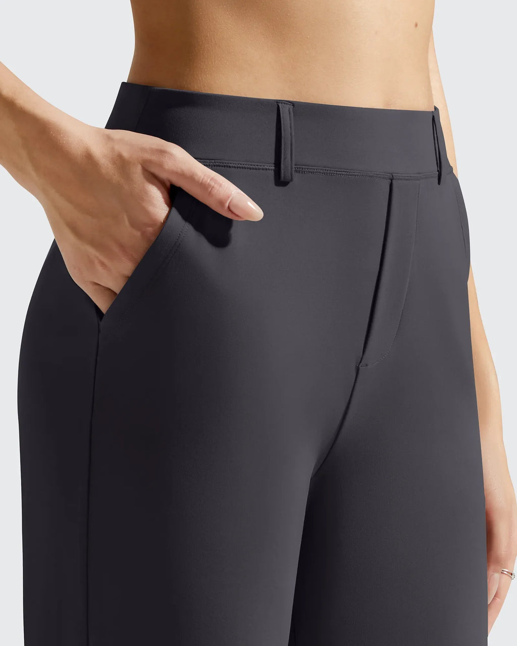 EverGoing Wide Leg  Belt Loops High-Waist Dress Pants