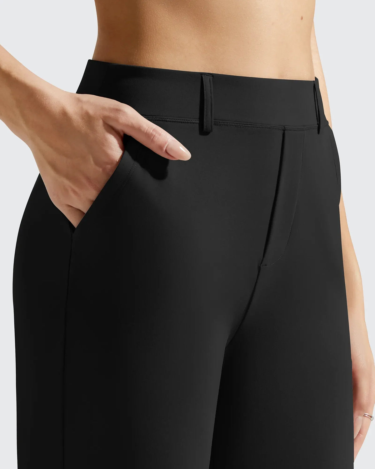 EverGoing Wide Leg  Belt Loops High-Waist Dress Pants