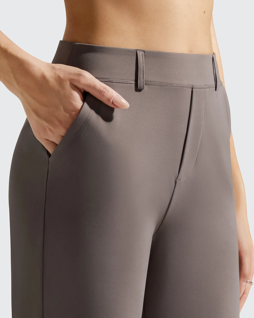 EverGoing Wide Leg  Belt Loops High-Waist Dress Pants