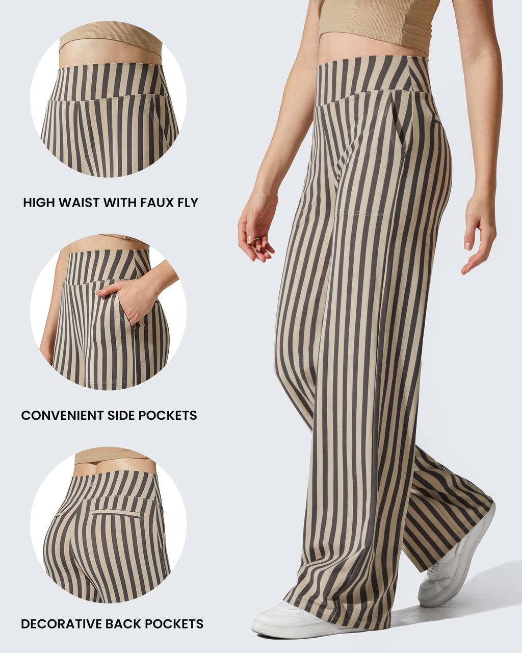 EverGoing Wide Leg Yoga Pants Business Casual Regular