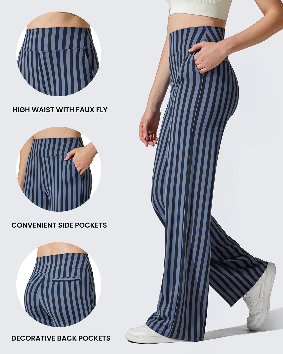 EverGoing Wide Leg Yoga Pants Business Casual Regular