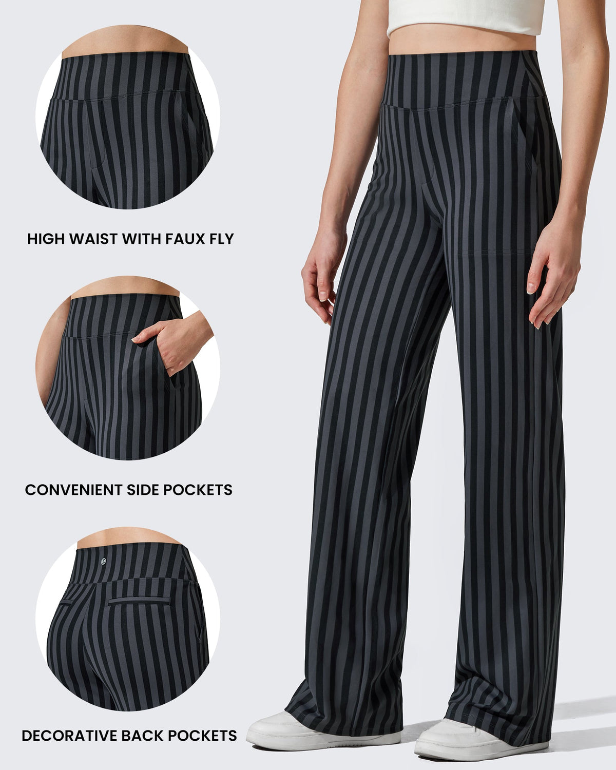 EverGoing Wide Leg Yoga Pants Business Casual Regular