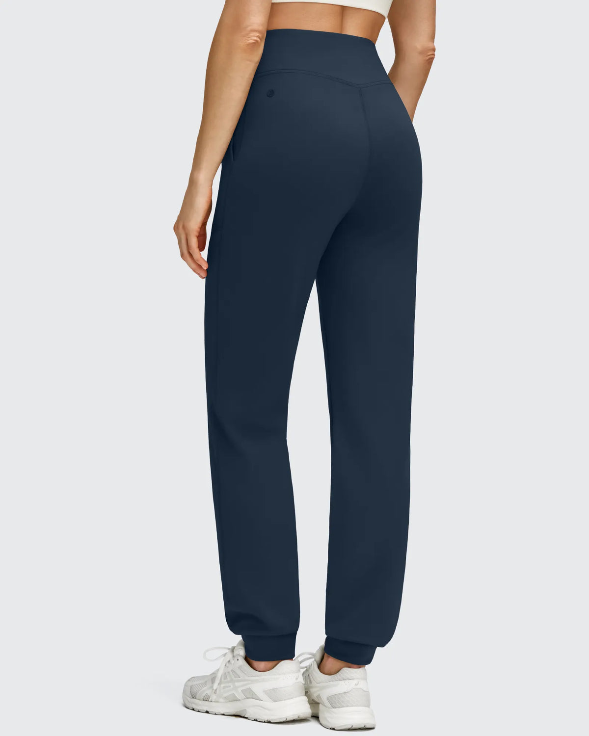 Fleece Lined Elastic Cuff Pockets Workout Joggers