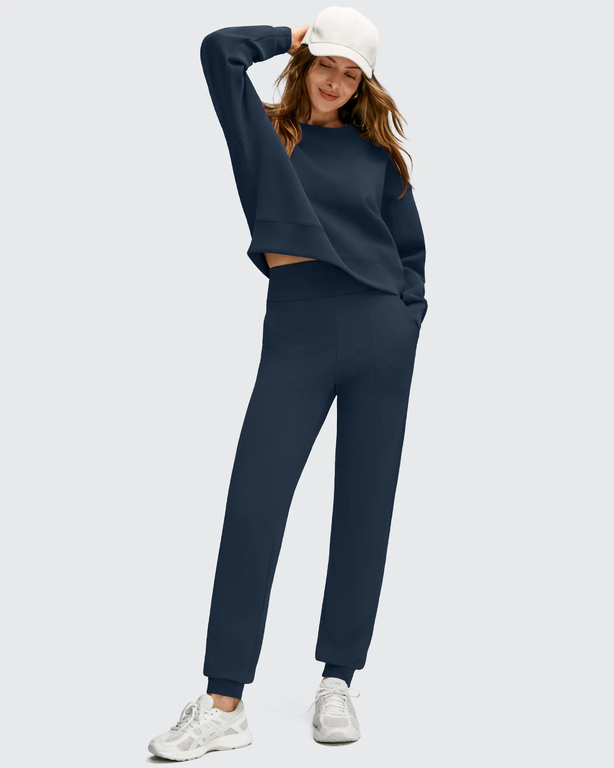 Fleece Lined Elastic Cuff Pockets Workout Joggers