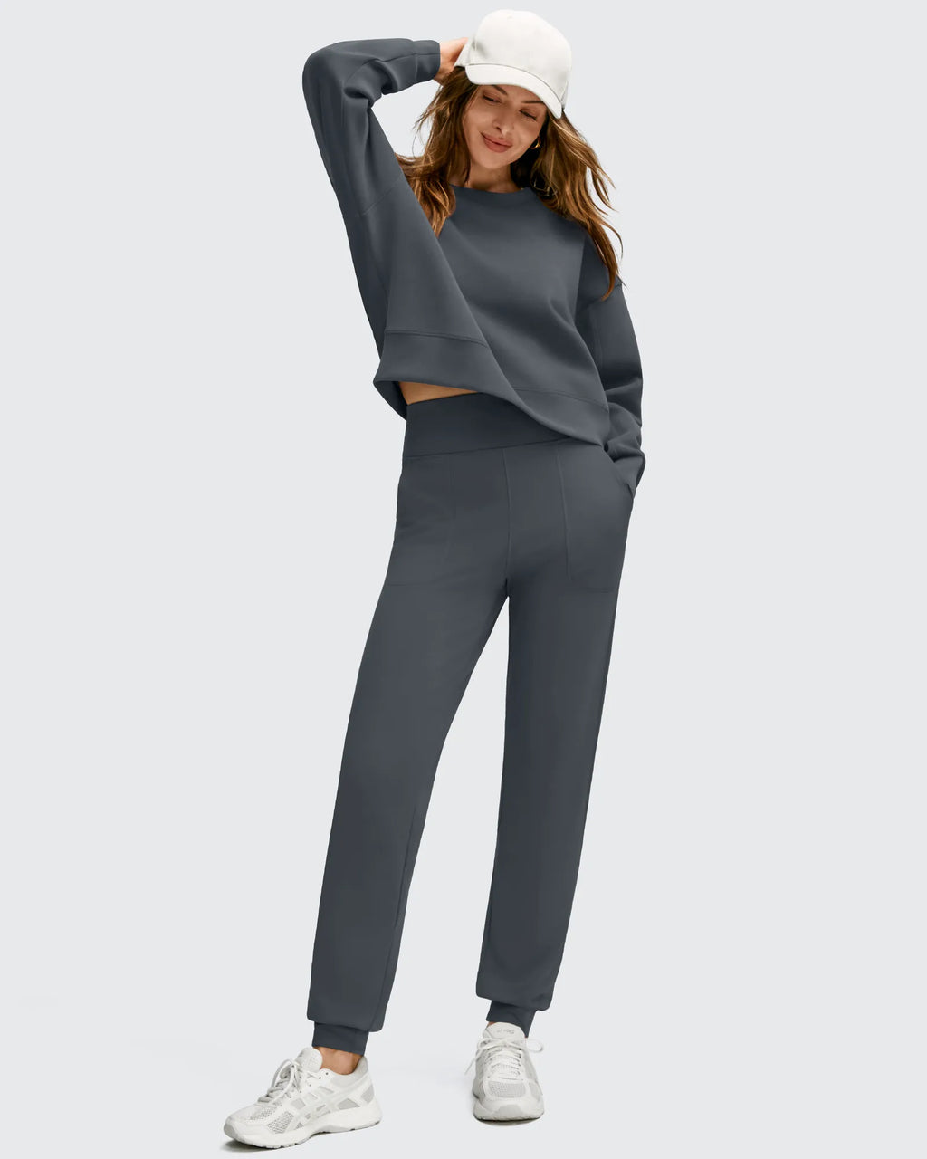 Fleece Lined Elastic Cuff Pockets Workout Joggers