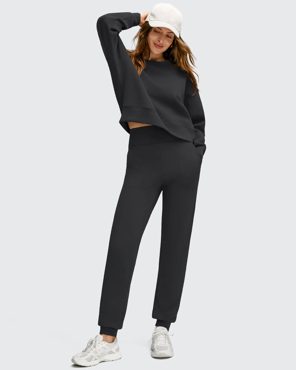 Fleece Lined Elastic Cuff Pockets Workout Joggers