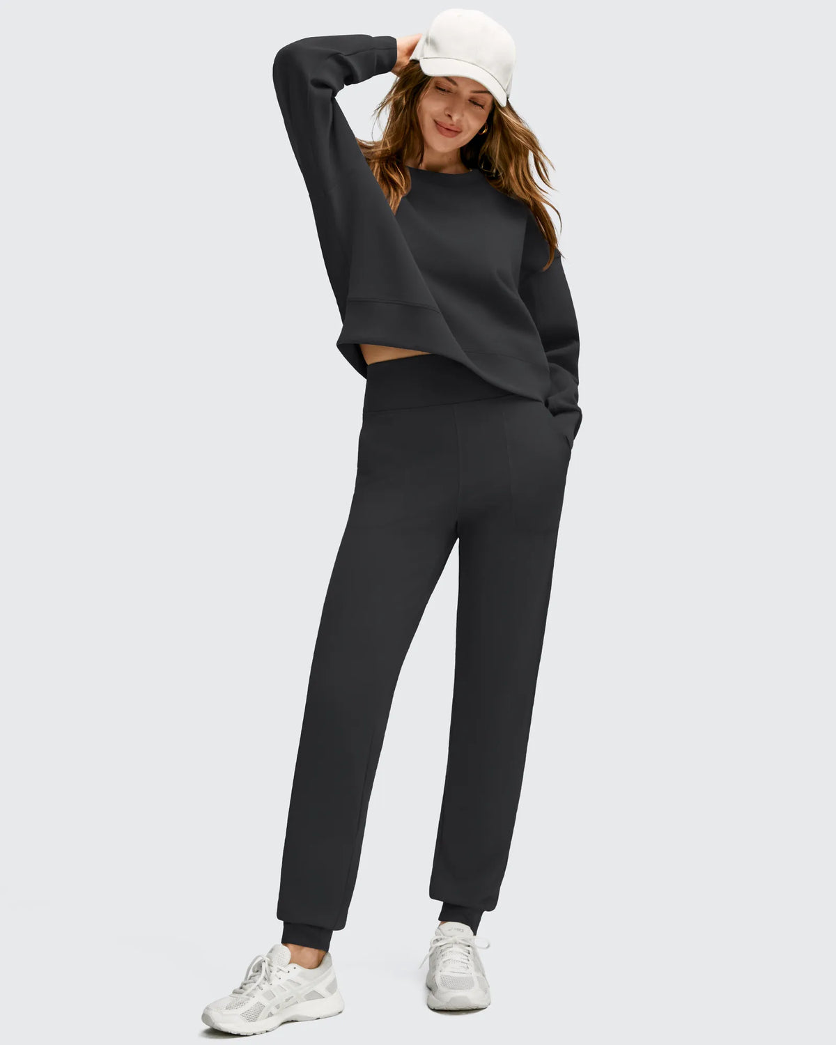 Fleece Lined Elastic Cuff Pockets Workout Joggers