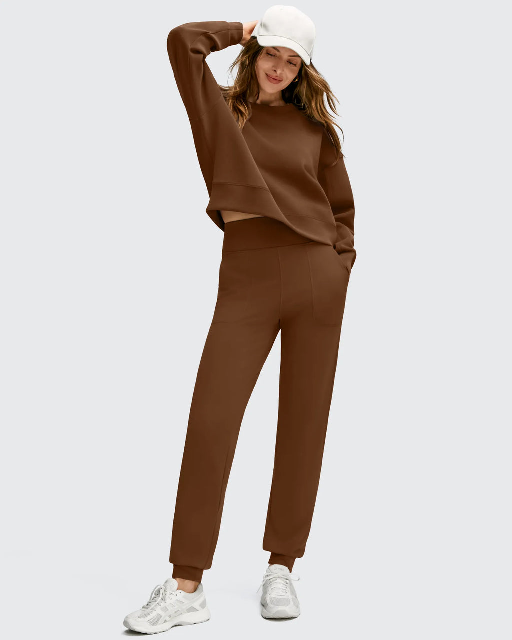 Fleece Lined Elastic Cuff Pockets Workout Joggers