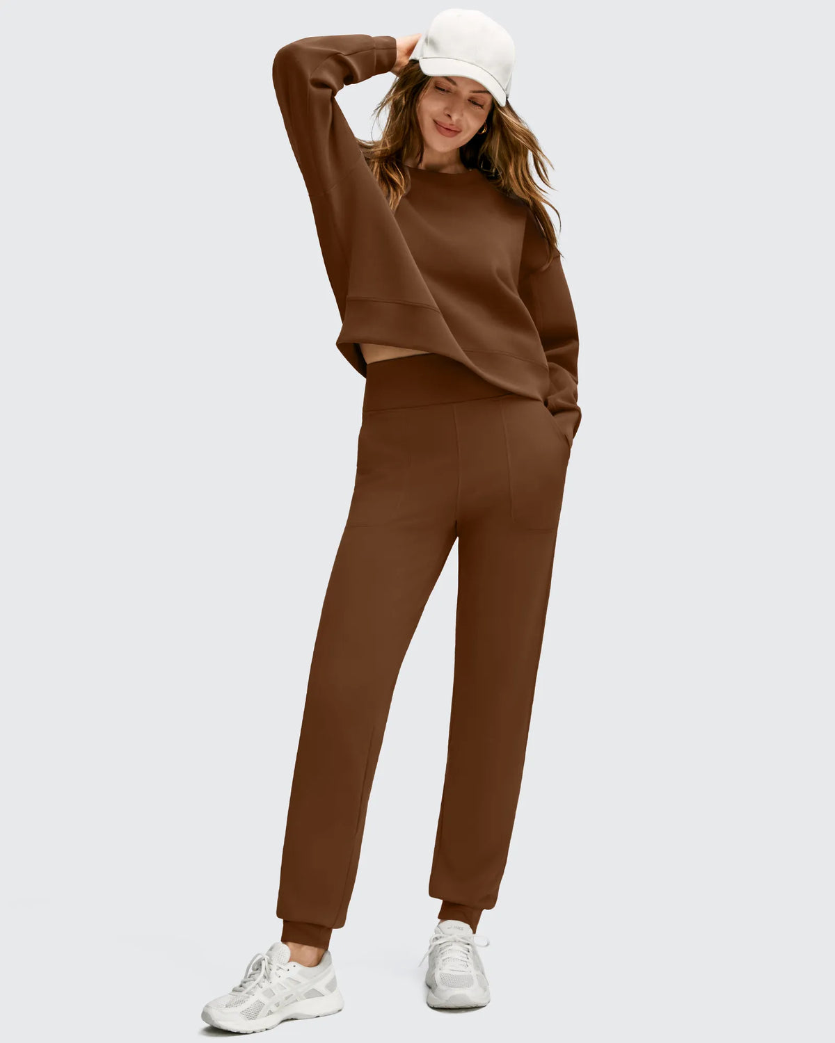 Fleece Lined Elastic Cuff Pockets Workout Joggers