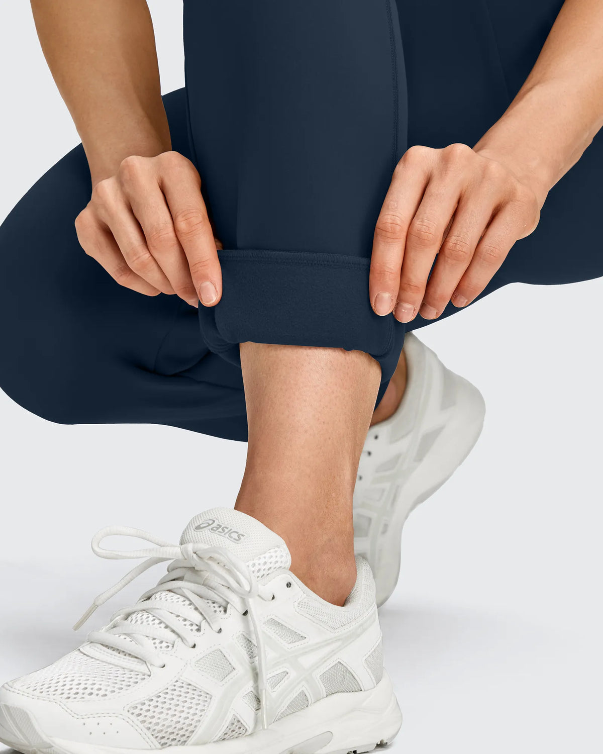 Fleece Lined Elastic Cuff Pockets Workout Joggers