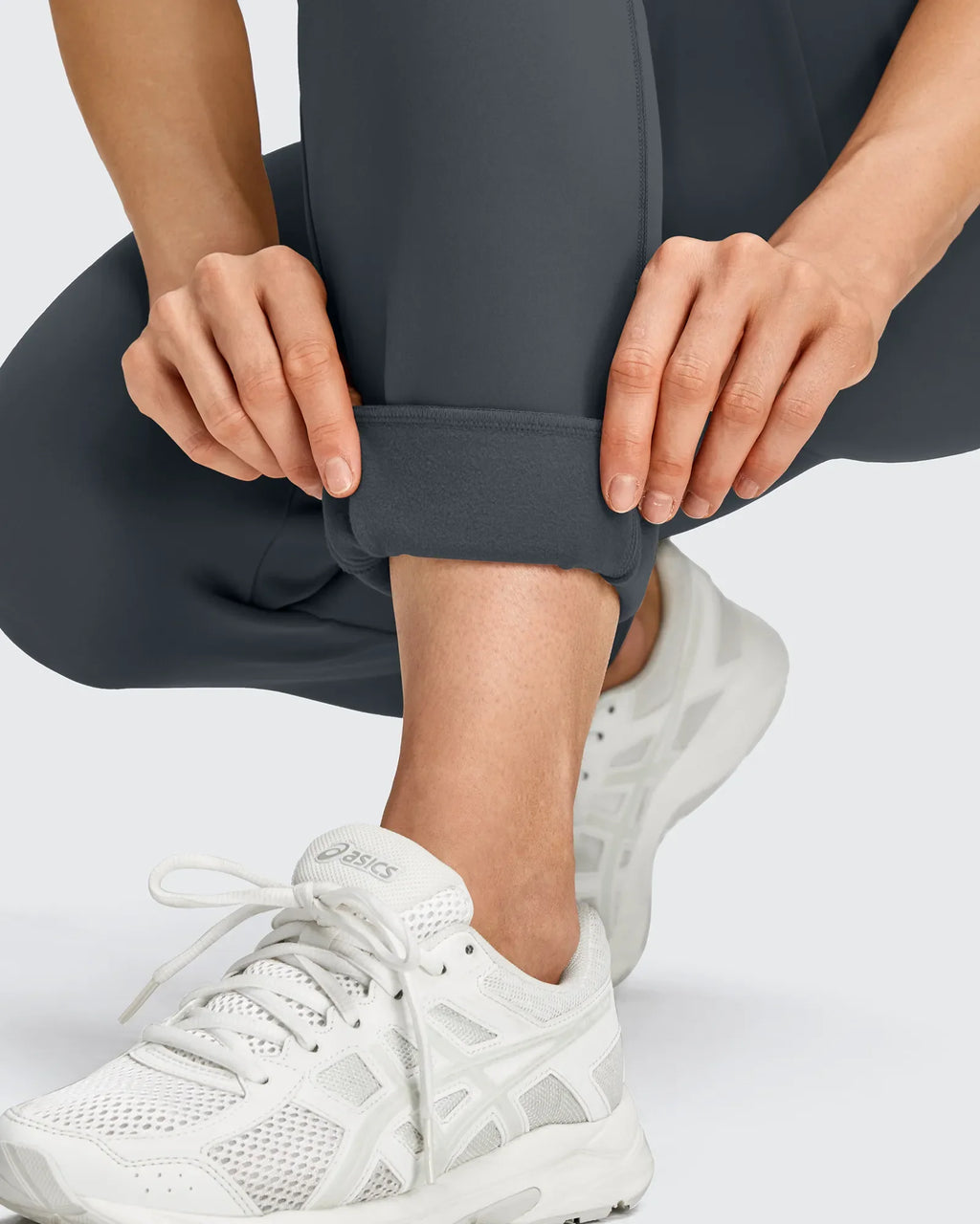 Fleece Lined Elastic Cuff Pockets Workout Joggers