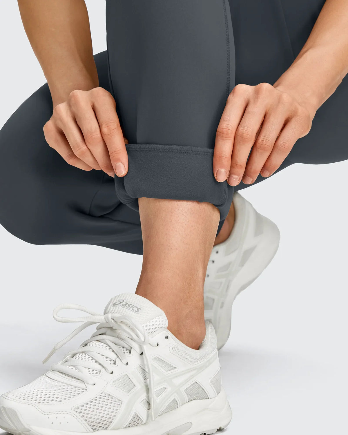 Fleece Lined Elastic Cuff Pockets Workout Joggers