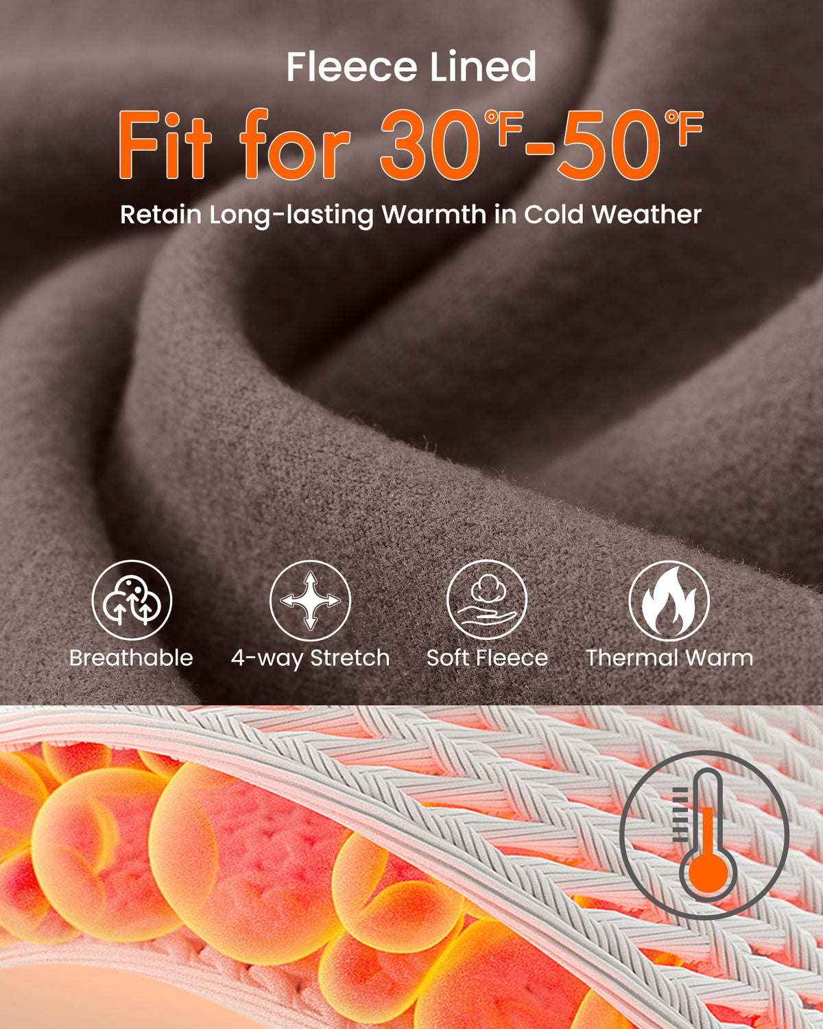 Fleece Lined High-Waist Work Flare Pants