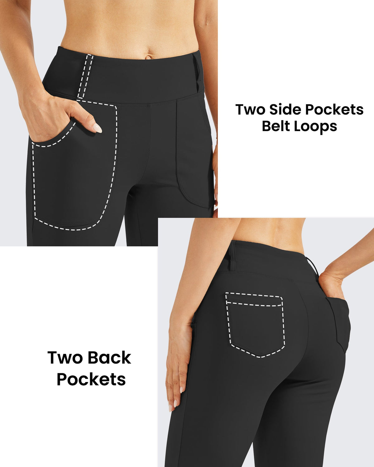 Fleece Lined High-Waist Work Flare Pants