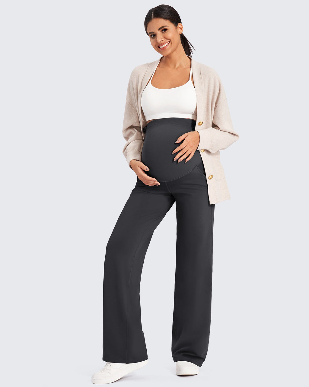 Fleece-Lined Maternity Warm Work Trousers