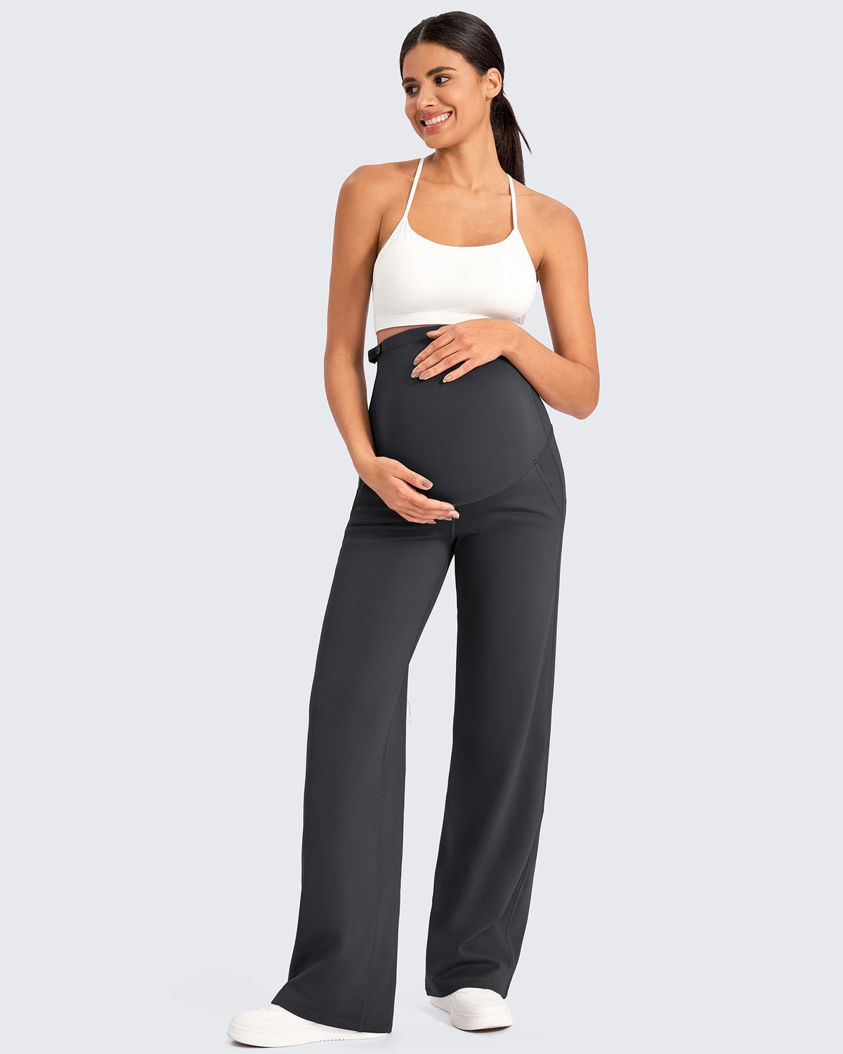 Fleece-Lined Maternity Warm Work Trousers