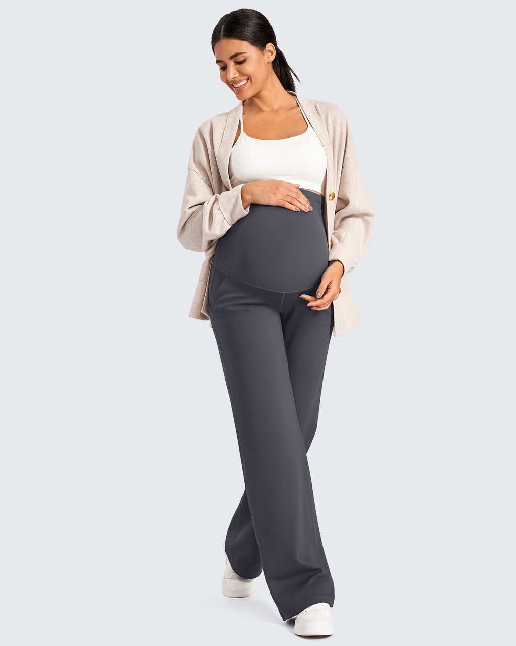 Fleece-Lined Maternity Warm Work Trousers