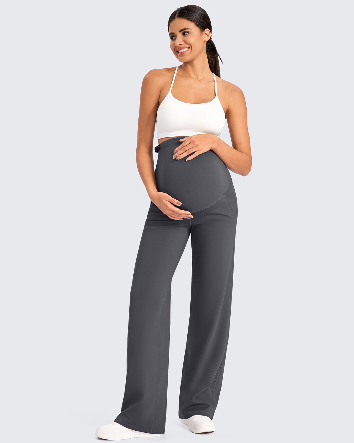 Fleece-Lined Maternity Warm Work Trousers