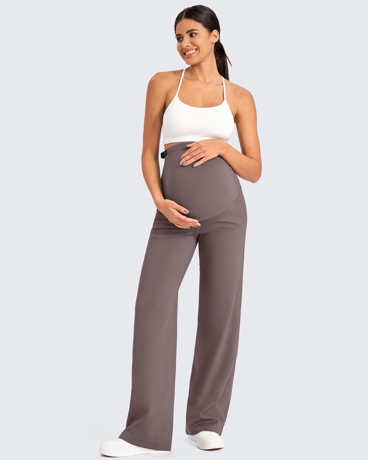 Fleece-Lined Maternity Warm Work Trousers