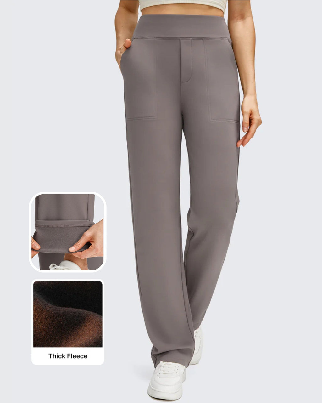 Fleece Lined Straight Leg Thermal Work Trousers