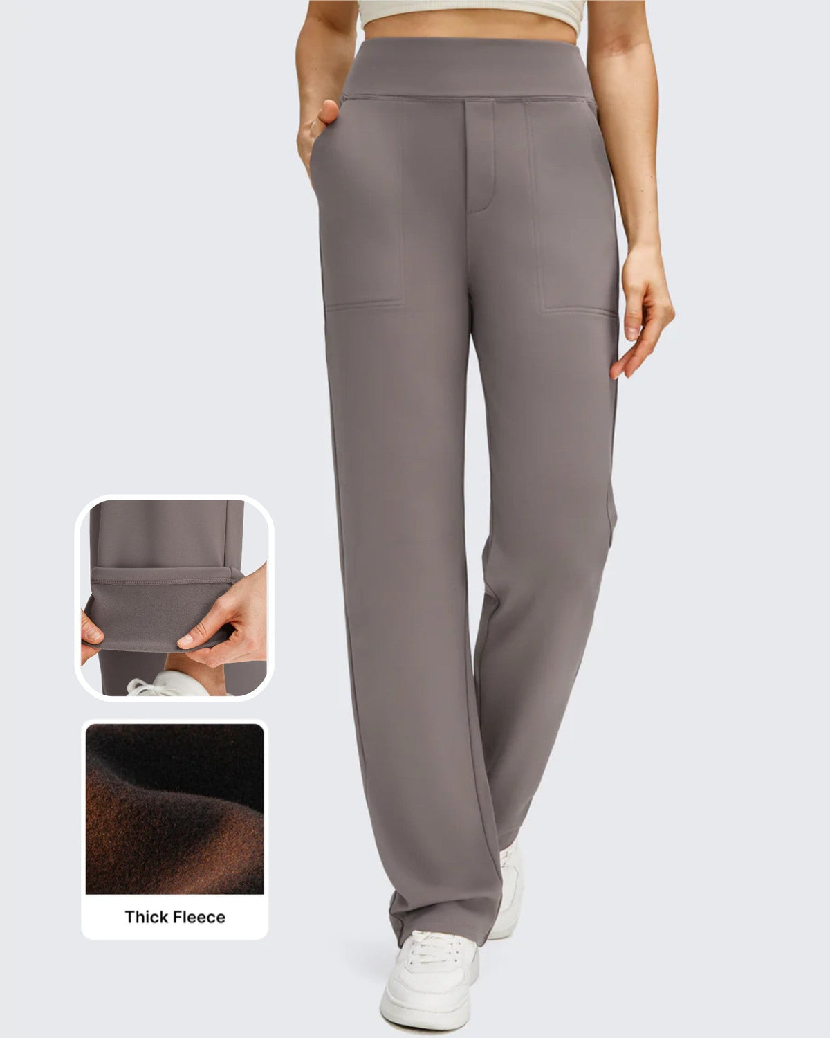 Fleece Lined Straight Leg Thermal Work Trousers