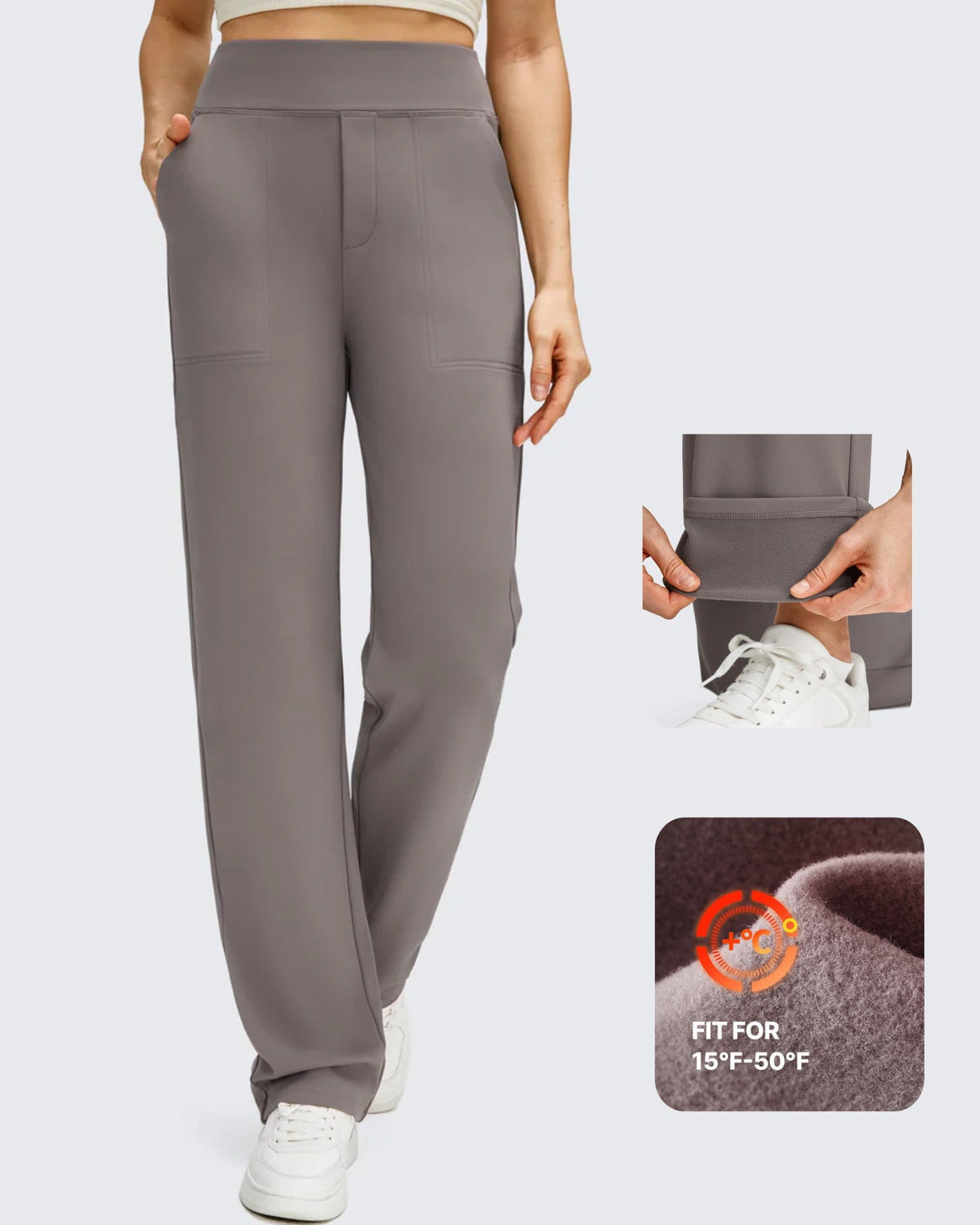 Fleece Lined Straight Leg Thermal Work Trousers