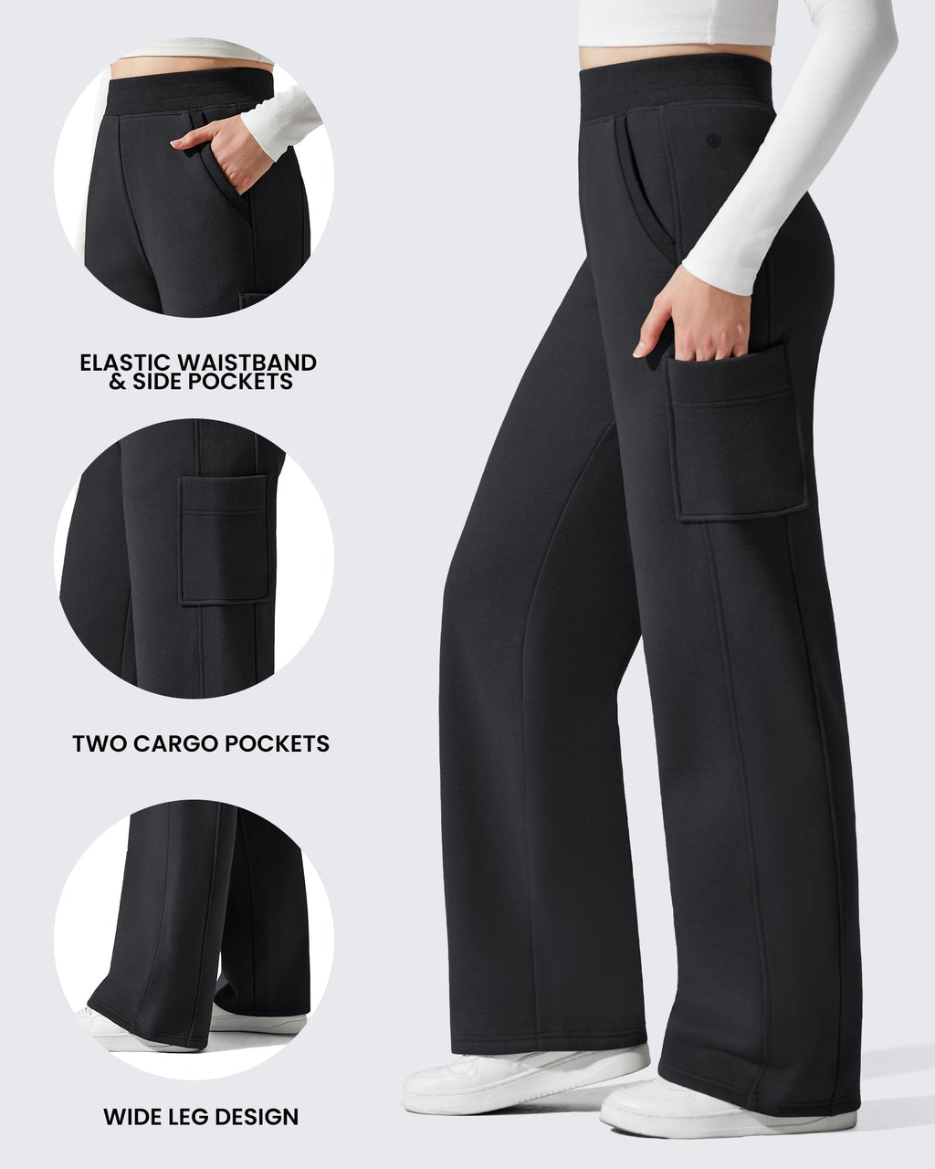 Flurrylux Cargo Fleece Lined Thermal Wide Leg Trousers