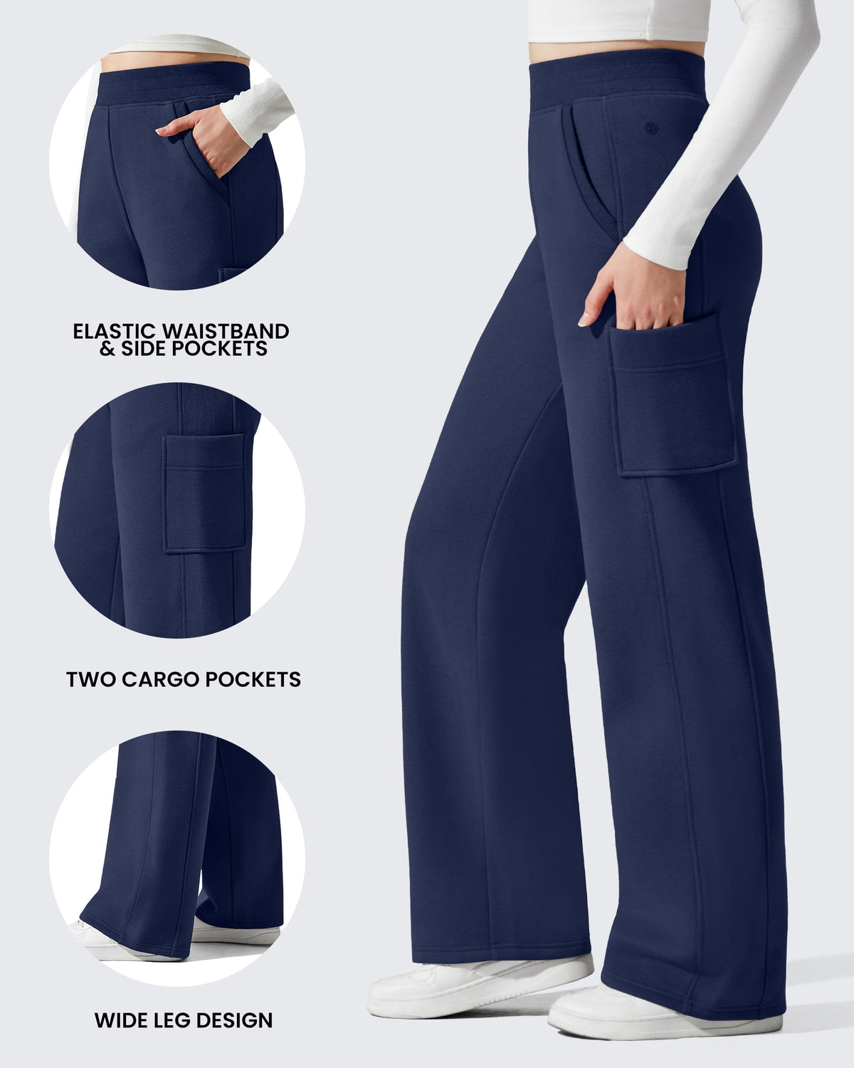 Flurrylux Cargo Fleece Lined Thermal Wide Leg Trousers