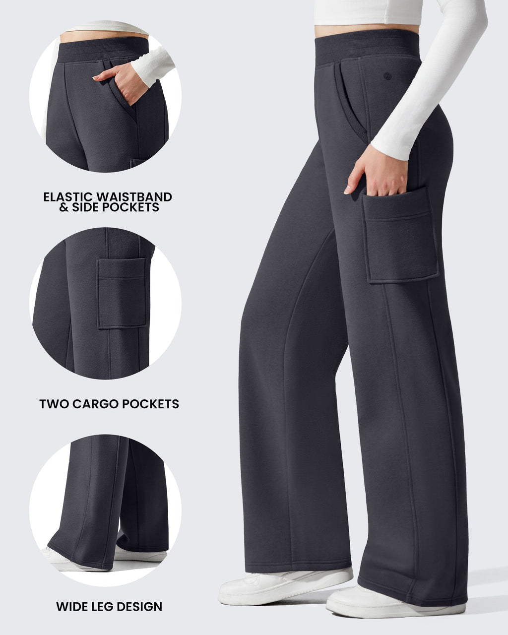 Flurrylux Cargo Fleece Lined Thermal Wide Leg Trousers