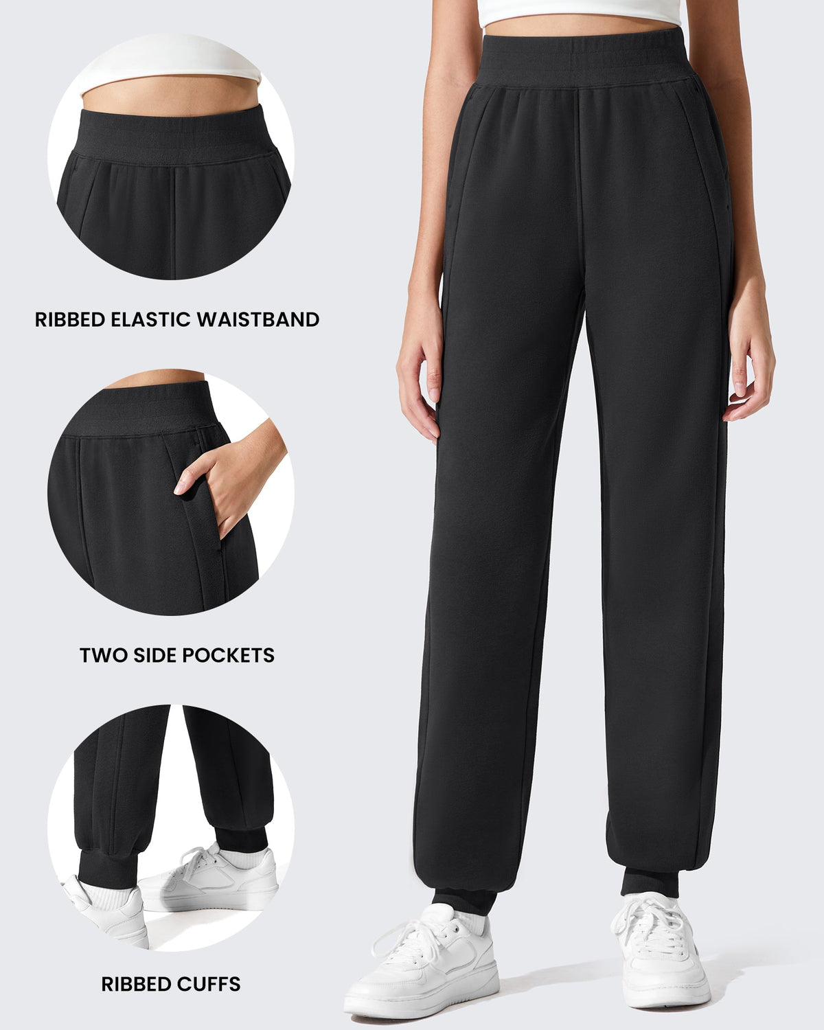Flurrylux Cotton Fleece Lined Tapered Leg Joggers
