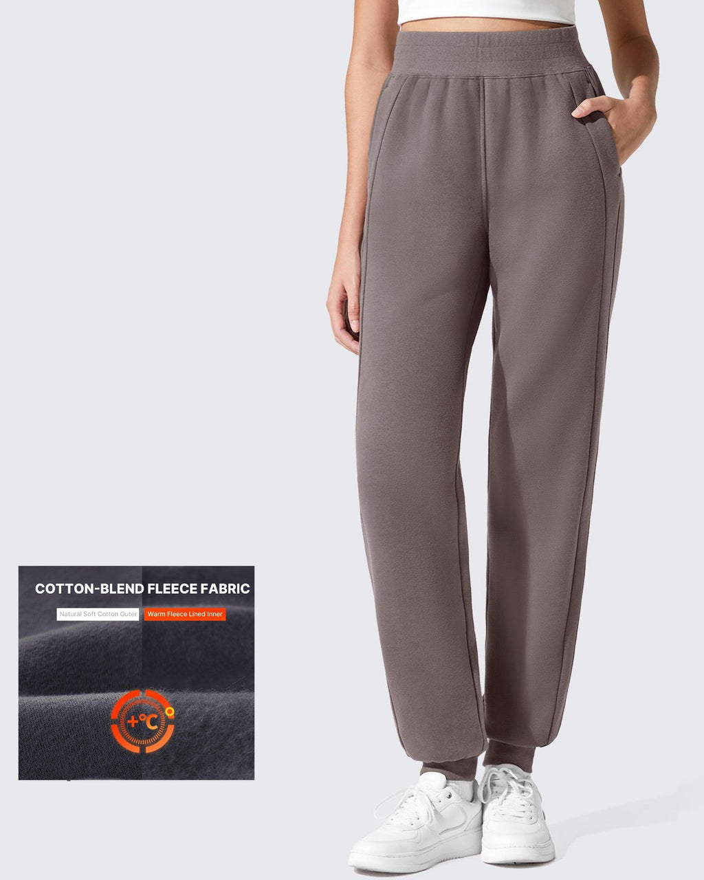 Flurrylux Cotton Fleece Lined Tapered Leg Joggers