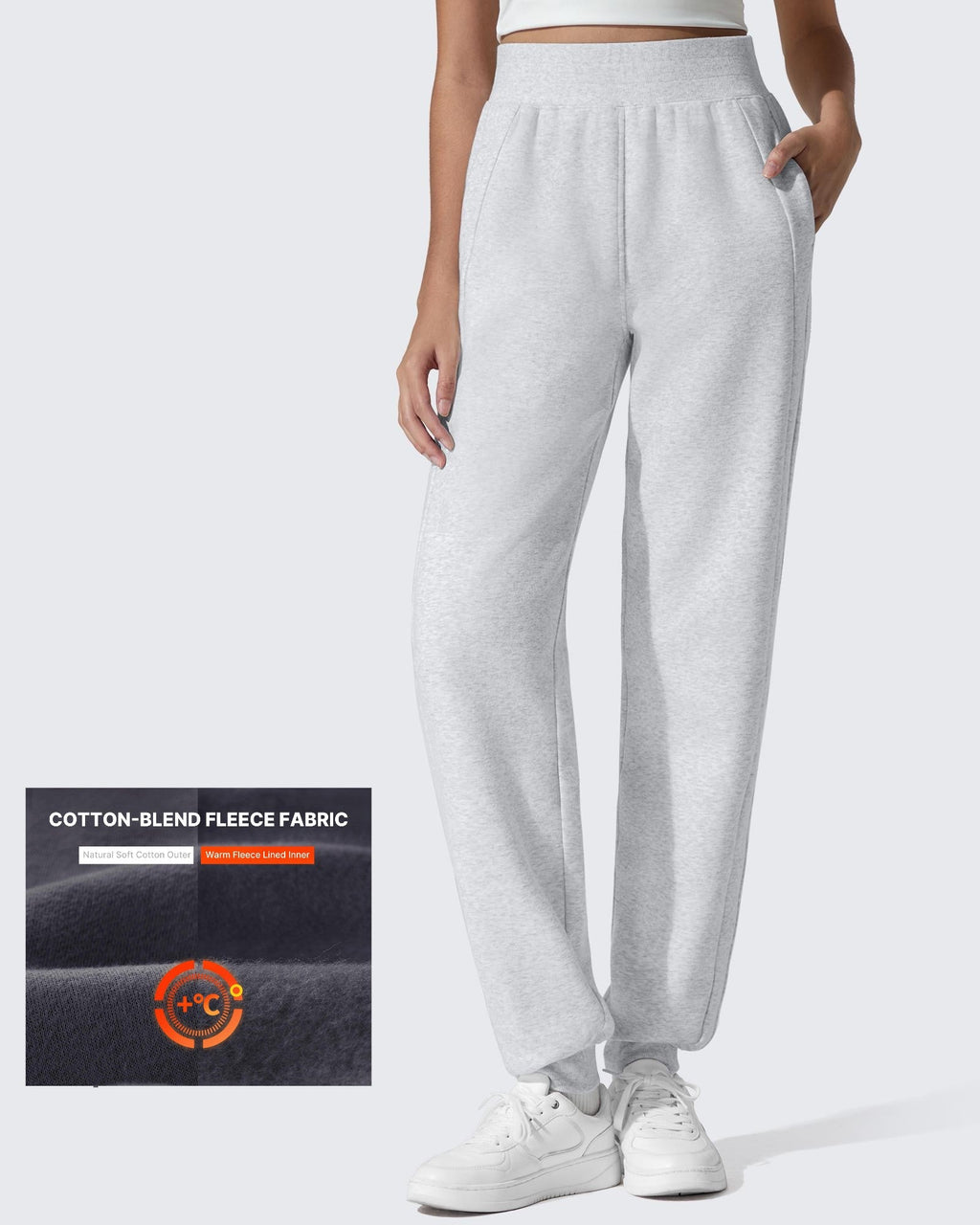Flurrylux Cotton Fleece Lined Tapered Leg Joggers
